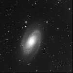Galaxie M81 v souhvězdí Velké Medvědice. Expozice 30*60 sec, upraveno, sever na snímku nahoře.