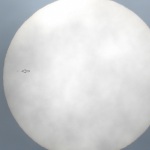Přechod Merkuru přes Slunce mezi četnými mraky z Rokycan.