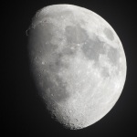 Celkový pohled na Měsíc 16. března při sledování "ouška".